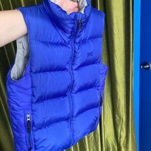 Burton blue down puffer vest